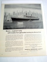 1965 Cruise Ship Europa Ad Ocean Liner - £7.85 GBP