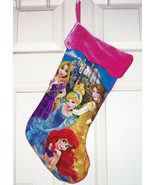 Disney Princess Christmas Stocking Belle Ariel Rapunzel Cinderella Theme... - £47.17 GBP
