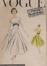 Vogue Special Design Pattern S-4696 Misses&#39; One Piece Dress Size 12 Vintage 50&#39;s - £51.52 GBP