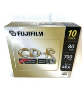 Fujifilm CD-R 10 Pack blank Recordable Compact Disk 80 Min NEW Sealed 700mb - $12.99