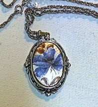 WHITING DAVIS Enamel on Copper Pendant Necklace 22&quot; Chain Slight Imperfe... - £3.99 GBP