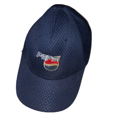 Pepsi Embroidered Magic Headwear Size S-M Vintage Aerated Fitted Hat - $13.88