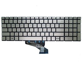 US Silver English Backlit Laptop Keyboard (without palmrest) for HP Envy X360 15 - £53.31 GBP
