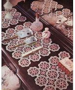 Vintage 1953 Irish Crochet Doily Chair Vanity Set Tablecloths Place Mat ... - £9.58 GBP