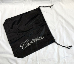 Cadillac Divided 2 Bottle Bag Drawstring Tote Embroidered Logo Black Polyester - £23.15 GBP