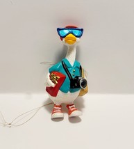 Vintage Duck Tourist Christmas Migration Theme Ornament 1993 Hallmark 3&quot; - £12.31 GBP