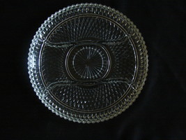 Beautiful Indiana Glass Diamond Point Divided 12 &quot; Serving Dish  - £10.93 GBP