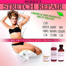 Womens Natural Stretch Repair Body Kit for Stretch Marks Breasts Cellulite Set 3 - £121.09 GBP