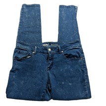 Mossimo Mid Rise Skinny Jeans 6/28 Destroyed Flecked Stretch Medium Wash Denim - £26.03 GBP