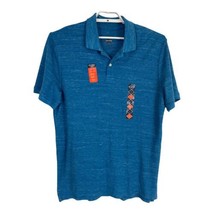 St Johns Bay Mens Shirt Size Large Polo Blue Performance Short Sleeve So... - $24.08