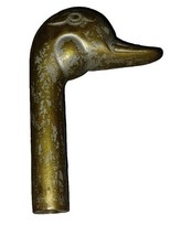 Vintage Brass Duck Goose Head Threaded Handle for Walking Cane or Umbrella - $281.20 MXN