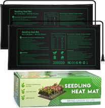 2 Pack Heirloom Seedling Heat Mats: 10” x 20” Indoor Gardening Essential - $49.45