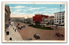 Public Square Looking West Watertown New York NY UNP WB Postcard W19 - £2.33 GBP