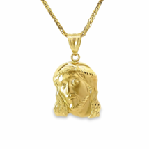 10K Gold Jesus Face Pendant - £91.91 GBP