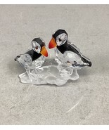 Swarovski Crystal Pair Of Puffins Figurine On Frosted Base 261643 - €64,52 EUR