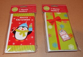 Christmas Money Holders 2 Packs 14 Total 2 Different Types Big Lots 92S - $11.49