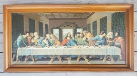 Vintage Paint by Number The Last Supper 35&quot; x 18&quot; Large Framed - £59.51 GBP