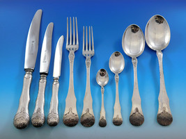 Norrona by David Andersen 830 Silver Flatware Set Dinner Service 60 pcs c1920 - $108,196.56 MXN