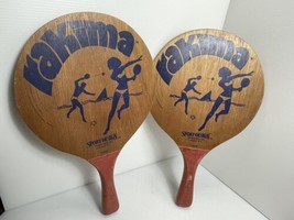 Set of 2 Vintage Rakima II Beachball Beach Paddle Ball Wooden Paddles  -Outdoor - £11.76 GBP