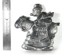 Barney Google &amp; Spark Plug Comic Character Cast Metal Applique  (Circa 1920&#39;s) - £51.18 GBP