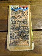 Vintage Wisconsin 1976 Official State Highway Map Brochure - £18.55 GBP