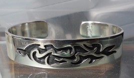 .925 Sterling Silver TAXCO TO-95 Tribal Cuff Bracelet - Free Shipping ! - $77.99