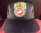 NWOT U.S. MILITARY USMC U.S. MARINES BLACK CAP HAT ADJUSTABLE RL 5 - £12.97 GBP