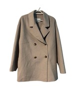 Jason Wu Coat Classic Double Breasted Wool Peacoat Winter Oversized Smal... - $161.63 CAD