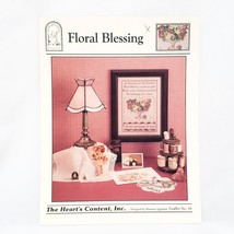 Floral Blessing Sampler Pattern Cross Stitch Leaflet #16 The Heart&#39;s Content - £9.46 GBP