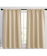 Two (2) ~ RYB HOME ~ Beige ~ Room Darkening ~ Window Curtain Panels ~ 42... - $61.57 CAD