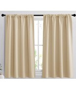 Two (2) ~ RYB HOME ~ Beige ~ Room Darkening ~ Window Curtain Panels ~ 42... - £35.96 GBP