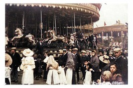 ptc2926 - Lancs - Merry-go-Round for 1p, at Tommyfield Fair, Oldham - pr... - £2.19 GBP