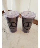 2 X Mercedes-Benz TRAVEL ACRYLIC TUMBLER W/SCREW LID &amp; STRAW | LIMITED - $734.76 MXN