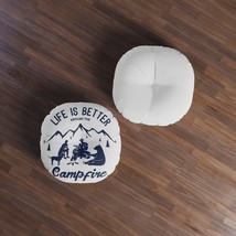 Cozy Tufted Floor Pillow: Custom Artwork and Slogans, 100% Polyester, Double-Sid - £73.04 GBP+