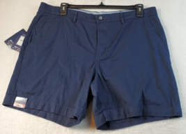 Chaps Shorts Men Size 38 Navy Cotton Slash Pockets Belt Loops Flat Front Pull On - £13.40 GBP