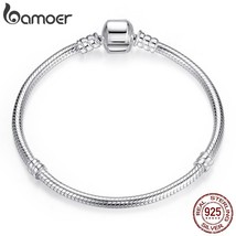 TOP SALE Authentic 100% 925 Sterling Silver Snake Chain Bangle &amp; Bracelet for Wo - £43.29 GBP