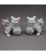Pair of Toyo Porcelain Chinese Fu Dogs Lucky Dog Statue Made in Japan - $91.19