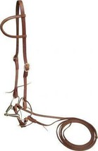 Showman Harness Leather Single Ear Headstall w/ Snaffle Bit - £119.74 GBP