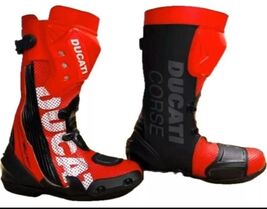 Ducati Motorcycle Racing Boots Sportbike Track Riding Gear Rider Shoes - $191.70