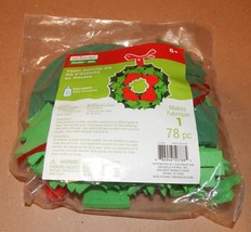 Christmas Craft Foam Shapes Creatology Activity Kit Makes 1 Wreath 78pc 92X - £5.98 GBP