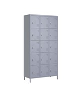 Gray Metal 15-Door Lockers with Locks: Versatile Storage Solutions - $7,379.13 MXN