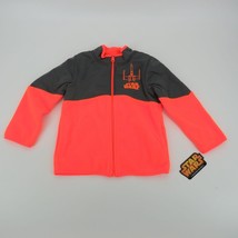 Star Wars Orange X-Wing Boys Zip Up Fleece Jacket Small New $42 - $16.83