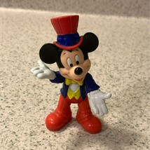 Mickey Mouse in Red Top Hat Small Figurine from EPCOT - 1990s Collectible - $9.89