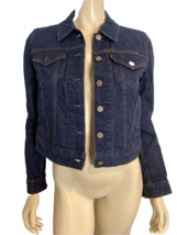 Levi&#39;s Dark Wash Denim Jean Jacket Size XS - $28.49