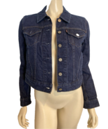 Levi&#39;s Dark Wash Denim Jean Jacket Size XS - $522.77 MXN