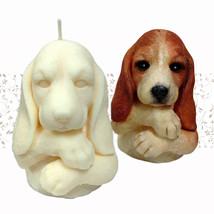 Lifelike Beagle - 3D 5&quot; Paintable Handmade Scented Beeswax Candle - £17.03 GBP