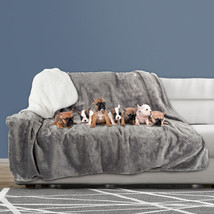 Waterproof Pet Blanket Xl Throw Protects Couch Car Bed 70 X 60 Gray - £43.90 GBP