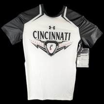 Cincinatti Bearcats Compression Shirt Mens Large White Under Armour Muscle Tee - £39.56 GBP