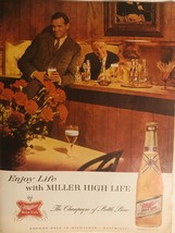 Vintage 1963 Miller High Life Magazine Ad - £8.75 GBP