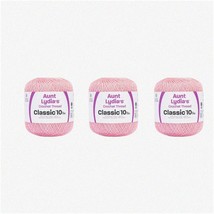 Cotton Blossom Crochet Kit - Orchid Pink Delight! 3 Pack of 350y/320m, Gauge 10 - $54.40